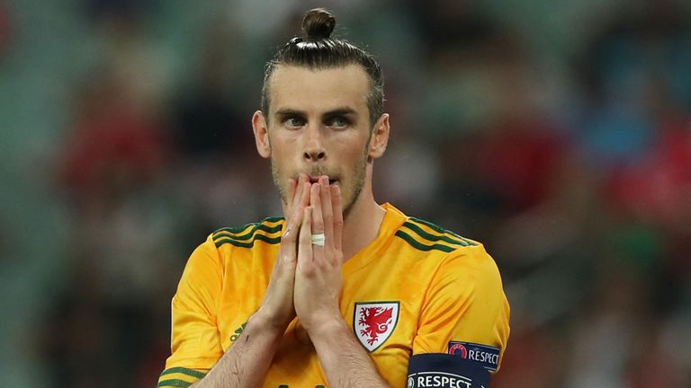 Gareth Bale reacts after missing a penalty in Wales' Group A clash with Turkey