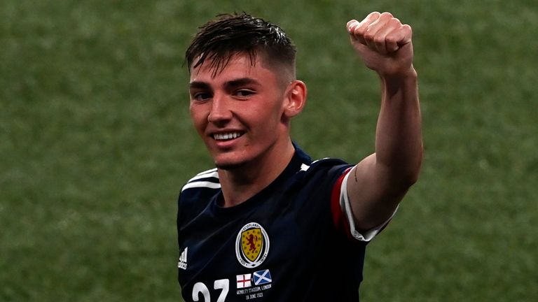 Billy Gilmour has named UEFA's man of the match against England