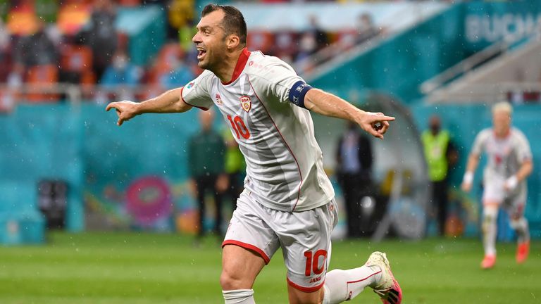 Goran Pandev marcó el primer gol de Macedonia del Norte en la Eurocopa