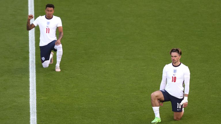 England players were booed by some supporters when they took a knee before playing Austria