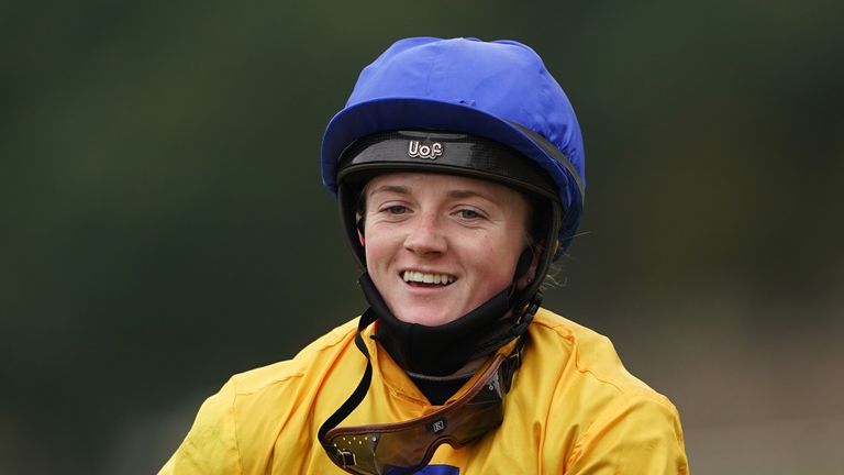 Doyle es todo sonrisas después de la victoria en Stag Horn en Pontefract