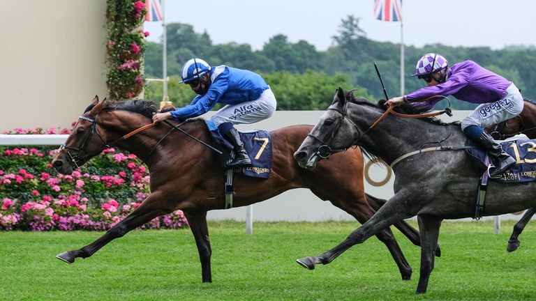 Hukum wins the King George V Stakes at Royal Ascot last year