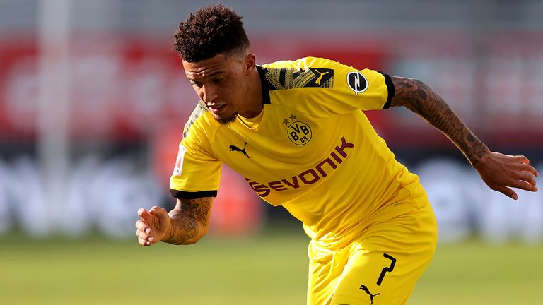 AP - Jadon Sancho in action for Borussia Dortmund