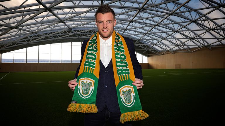 Jamie Vardy, Rochester Rhinos. Picture credit: @rochesterrhinos