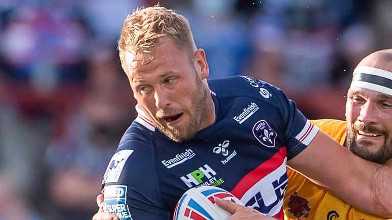 Joe Westerman in action for Wakefield against Castleford in 2021