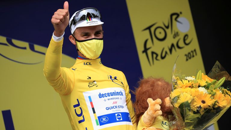 Julian Alaphilippe claimed stage one of the Tour de France on Saturday