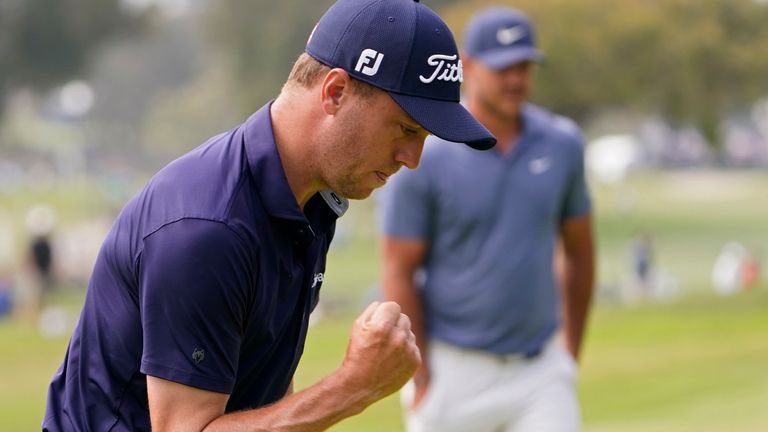 Justin Thomas is five off the halfway lead at the US Open