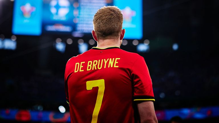 Belgium&#39;s Kevin De Bruyne at Euro 2020