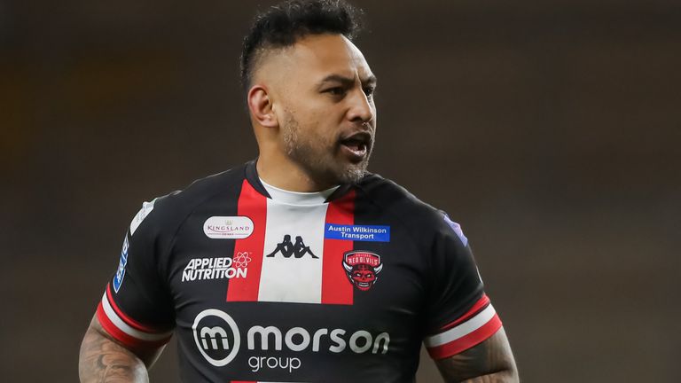 26/03/2021 - Rugby League - Betfred Super League - St Helens v Salford Red Devils - Emerald Headingley Stadium, Leeds, England - Krisnan Inu