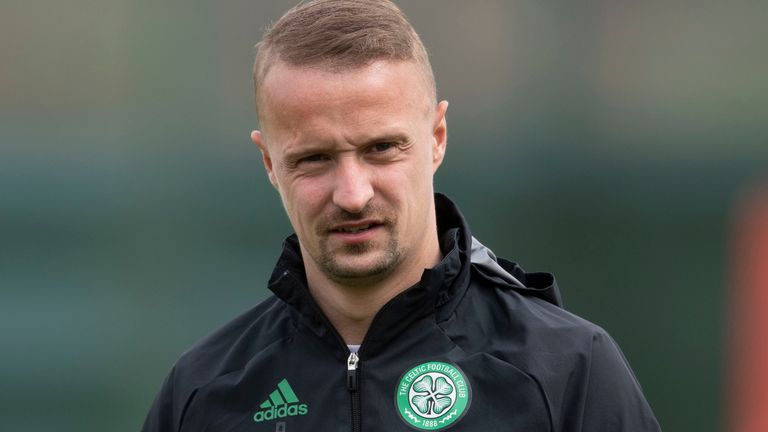 GLASGOW, SCOTLAND - MAY 11: Celtic Forward Leigh Griffiths  during a Celtic training session at Lennoxtown on May 11, 2021, in Glasgow, Scotland. (Photo by Craig Foy / SNS Group)