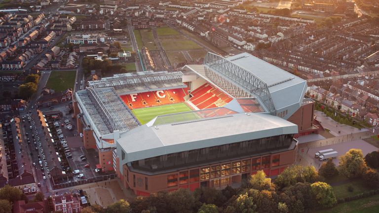 Artists impression of Liverpool's proposed Anfield Road stand redevelopment, which has been granted today.