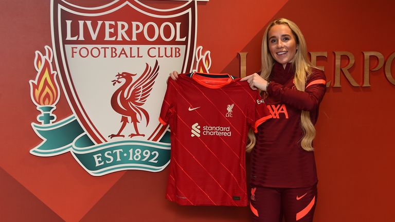 Missy Bo Kearns is delighted to have signed a new Liverpool contract (pic courtesy of Liverpool Football Club)