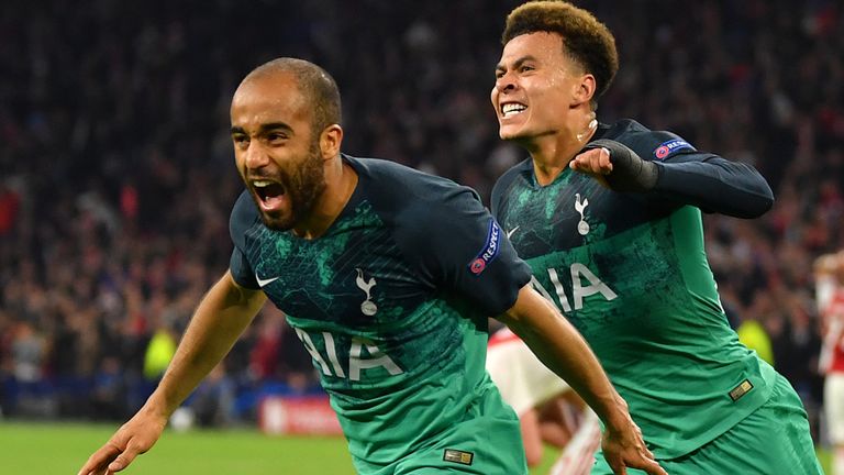 Lucas Moura scored a hat-trick as Tottenham beat Ajax on away goals in the 2018/19 Champions League semi-finals
