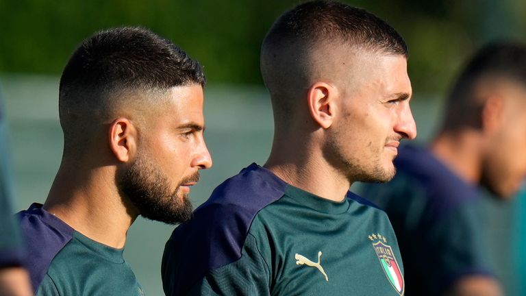 Le milieu de terrain italien Marco Verratti (à droite) pourrait jouer contre le Pays de Galles (AP)