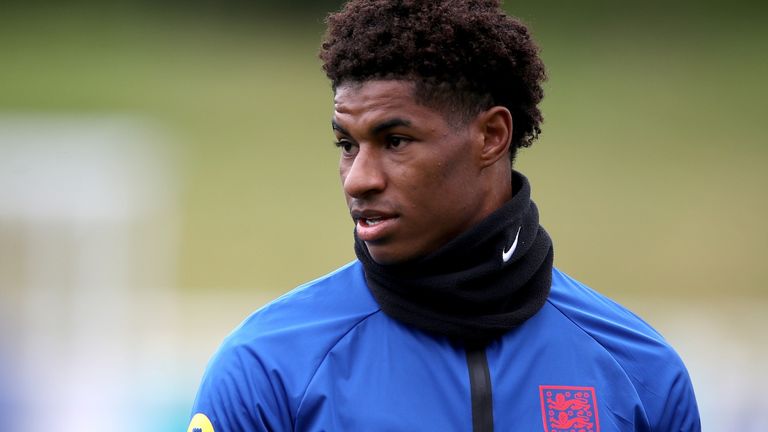 Manchester United's Marcus Rashford hasn't started a game for England at Euro 2020 yet.
