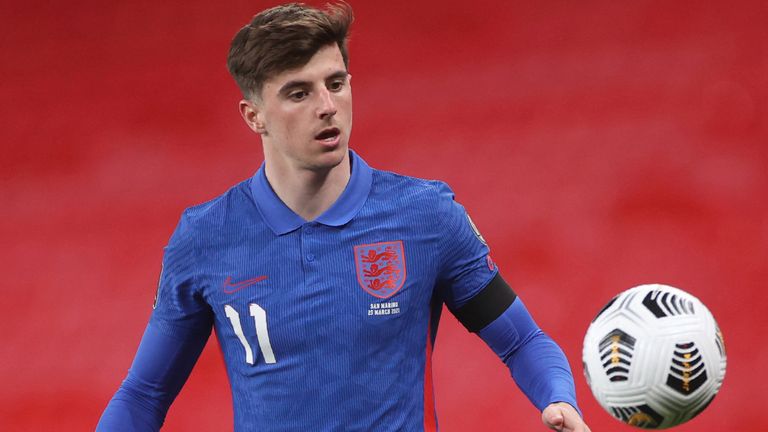 Mason Mount in action for England