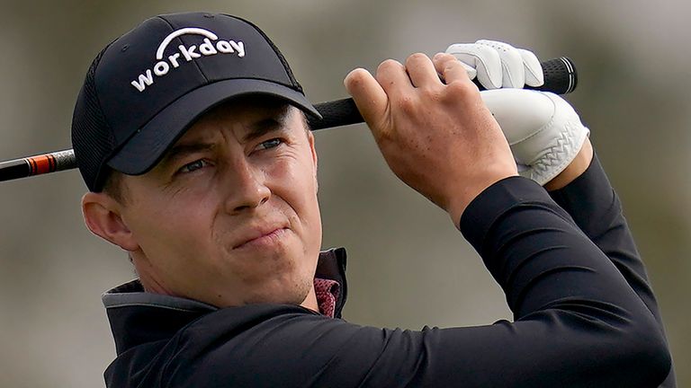 Matt Fitzpatrick, of England, plays his shot from the second tee during the first round of the U.S. Open Golf Championship, Thursday, June 17, 2021, at Torrey Pines Golf Course in San Diego. (AP Photo/Gregory Bull)