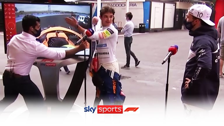 McLaren&#39;s Lando Norris and AlphaTauri&#39;s Pierre Gasly join Karun Chandhok at the SkyPad to look back at some brilliant racing between the pair at Circuit Paul Ricard.