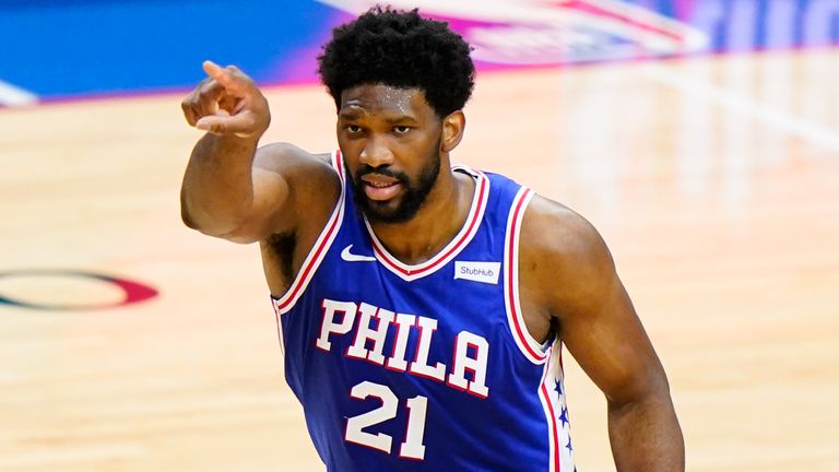 Joel Embiid Philadelphia 76ers Player-Issued #21 White Jersey from the 2021-22  NBA Season
