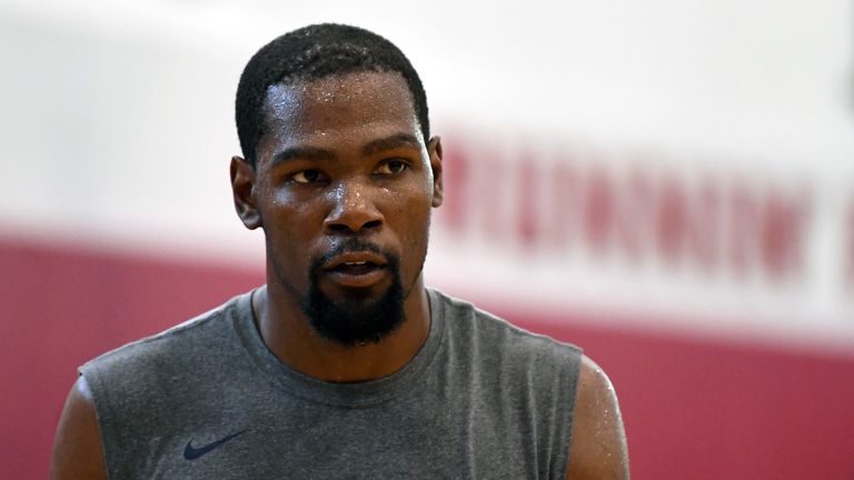Kevin Durant during the 2018 USA Basketball Men's National Team minicamp