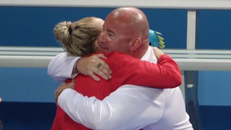 Siobhan-Marie O'Connor and coach Dave McNulty                        