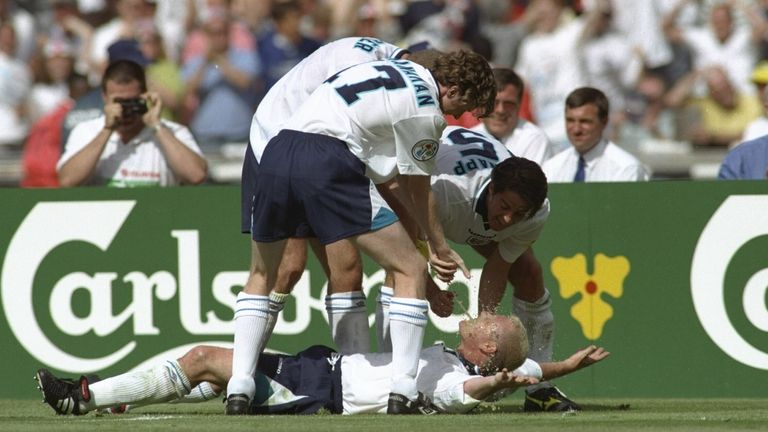 Paul Gascoigne's famous dentist chair celebration against Scotland