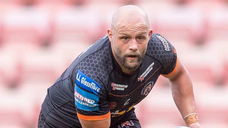 Picture by Allan McKenzie/SWpix.com - 05/06/2021 - Rugby League - Betfred Challenge Cup Semi Final - Castleford Tigers v Warrington Wolves - Leigh Sports Village, Leigh , England - Castleford's Paul McShane.