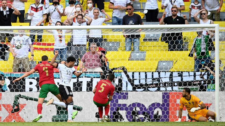 Raphael Guerreiro scores Portugal's second own goal against Germany