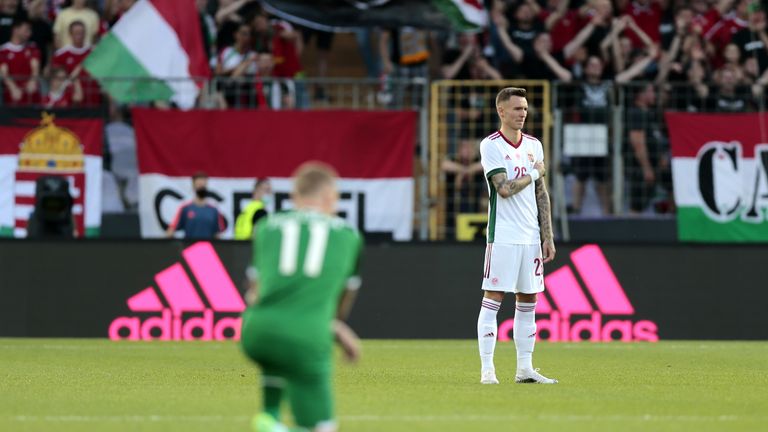 Republic of Ireland players were booed after taking a knee before kick-off against Hungary