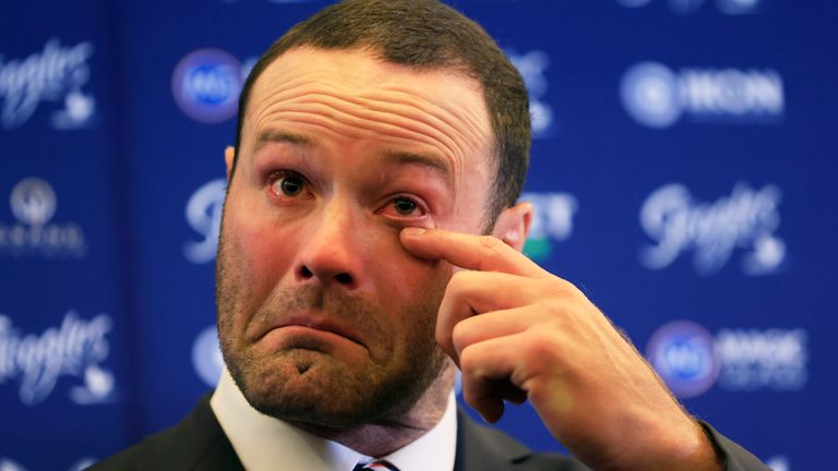 A tearful Boyd Cordner announced his retirement on Monday