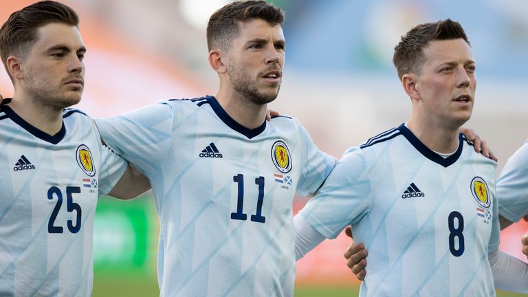 Ryan Christie (centre) started in Scotland's 2-2 draw against the Netherlands on Wednesday