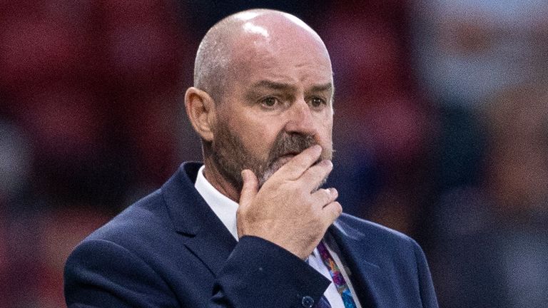 Scotland manager Steve Clarke during a Euro 2020 match between Croatia and Scotland at Hampden Park