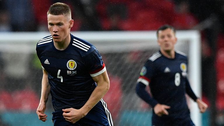 Scott McTominay in action for Scotland at Euro 2020