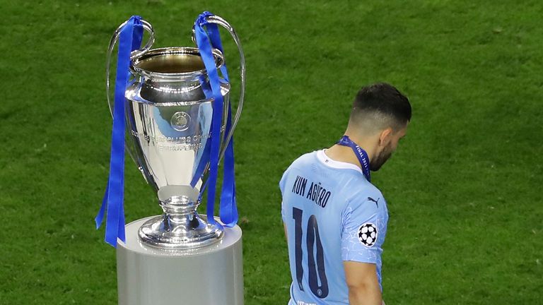 Aguero est entré en jeu en finale de la Ligue des champions mais n'a pas réussi à les aider à revenir contre Chelsea