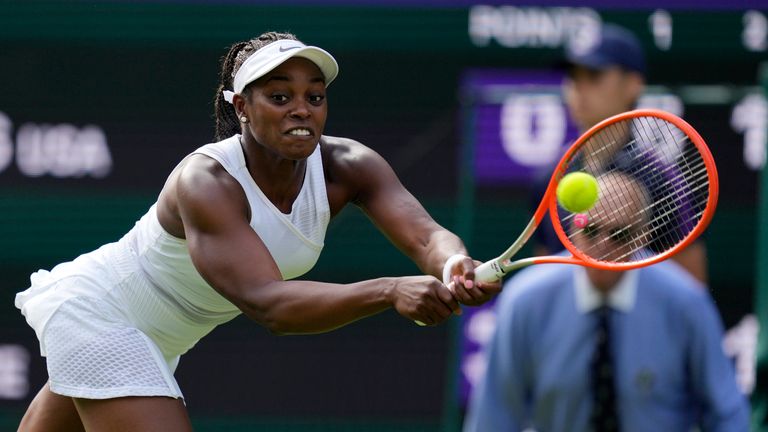 Sloane Stephens knocked out the two-time former champion Petra Kvitova