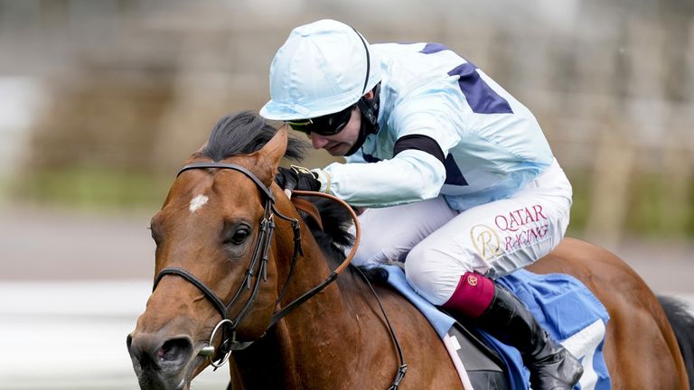 Starman, ridden by Oisin Murphy, wins the Duke of York Clipper Logistics Stakes