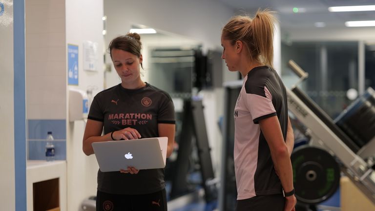 Manchester City and England captain Steph Houghton is just one of the players involved in the project with the English Institute of Sport (EIS)