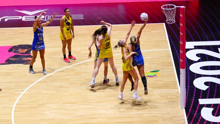 Team Bath Netball were outstanding in attack and found their way after a slow start (Image credit - Ben Lumley)