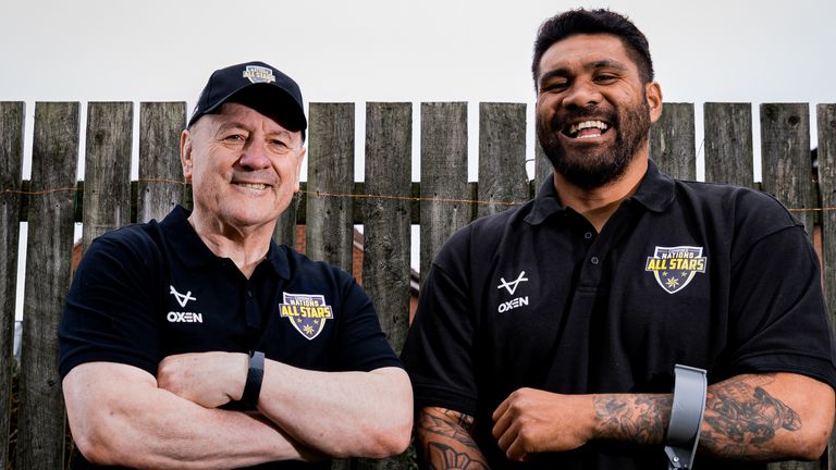Picture by Alex Whitehead/SWpix.com - 20/05/2021 - Rugby League - All Stars - Mose Masoe and Tim Sheens.