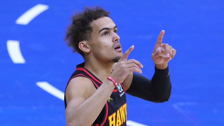 Trae Young 2020-21 Atlanta Hawks White Jersey