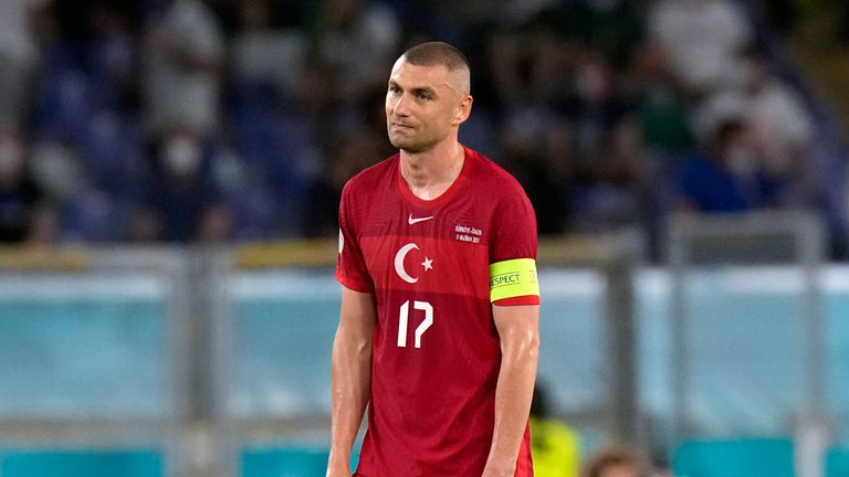 Turkey captain Burak Yilmaz says the side were left 'broken' after the 3-0 defeat to Italy