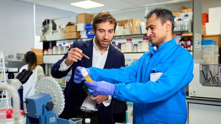 Mathieu Flamini, Unity co-founder and Professor M Gulrez Zariwala, Director at the Centre for Nutraceuticals at the University of Westminster