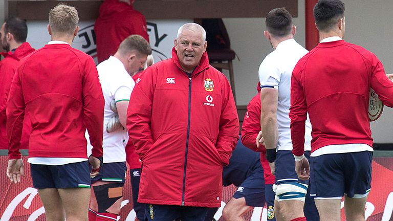 Lions Training Session - Stade Santander International
British & Irish Lions head coach Warren Gatland during the training session at the Stade Santander International in Saint Peter, Jersey. Picture date: Friday June 18, 2021.