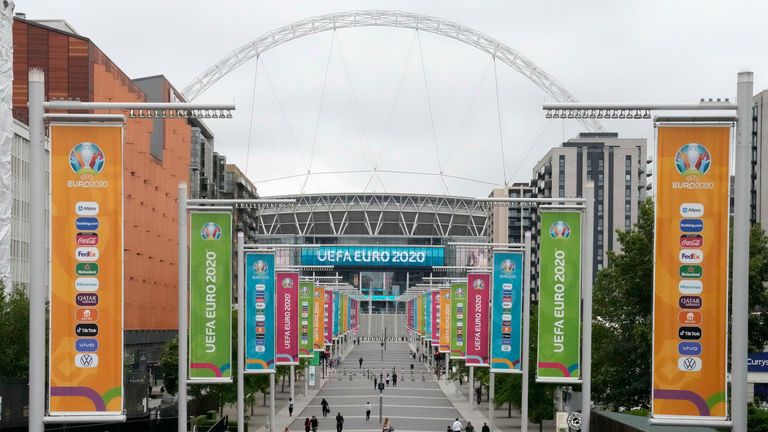 Wembley in Euro 2020 branding
