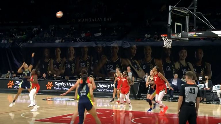 A'ja Wilson's 28-point double-double leads Las Vegas Aces past Dallas Wings | NBA News | Sky Sports