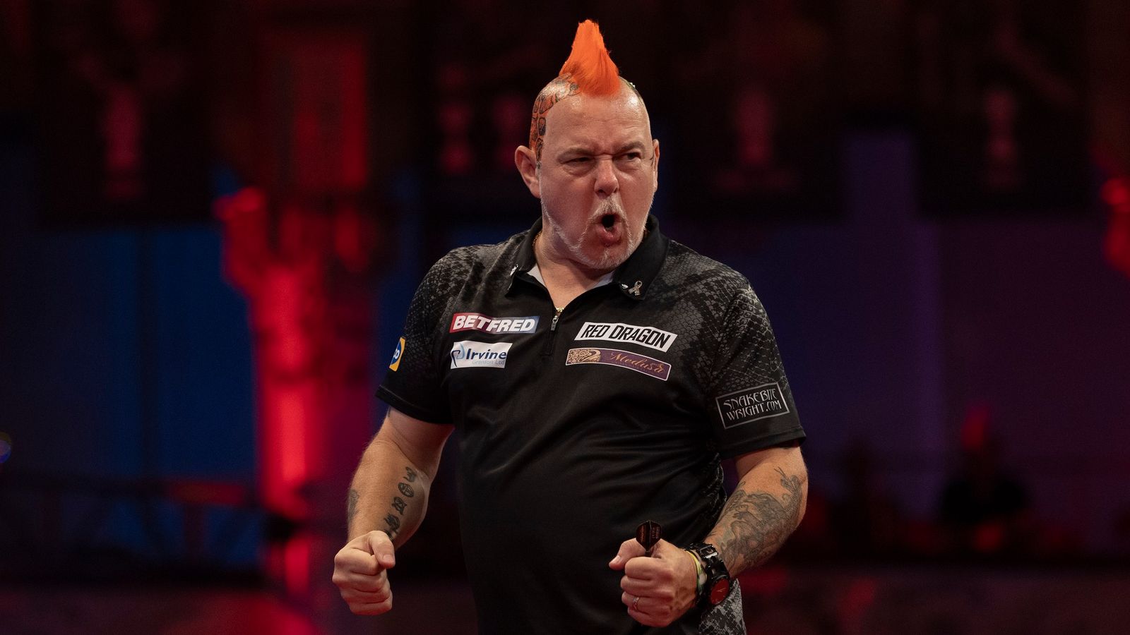 World Matchplay Darts: Peter Wright, Dimitri Van den Bergh win on opening night by Jonny Clayton is knocked out