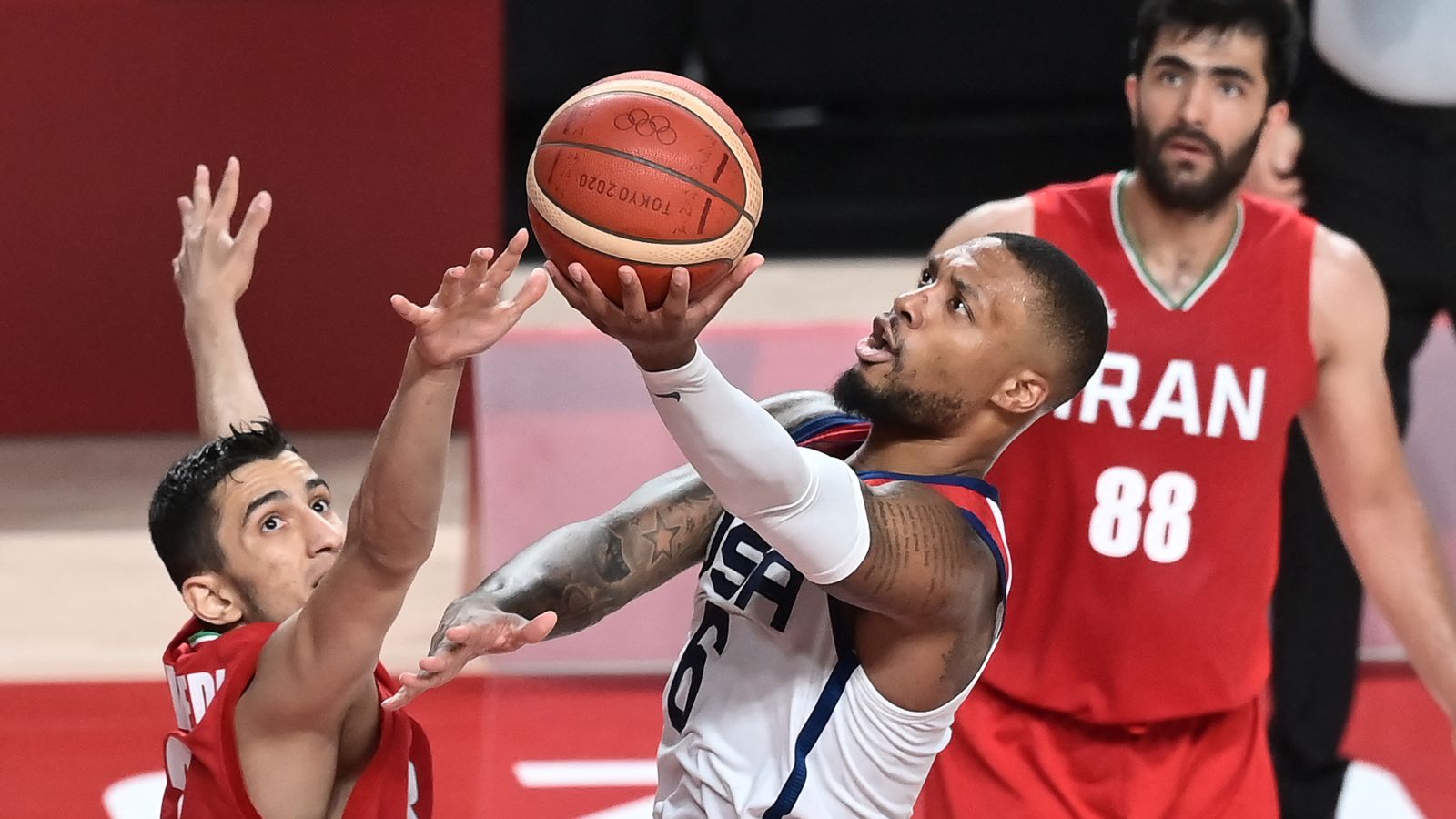 Damian Lillard scores 21 points as Team USA cruise past Iran for first win at Tokyo Olympics