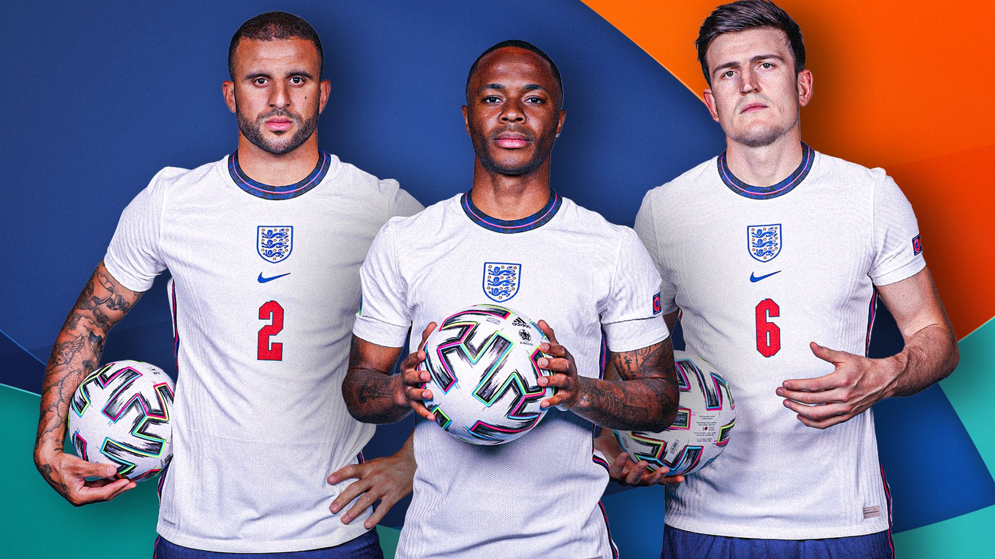 Euro 2020: England trio Raheem Sterling, Kyle Walker and Harry Maguire in  UEFA Team of the Tournament | Football News | Sky Sports