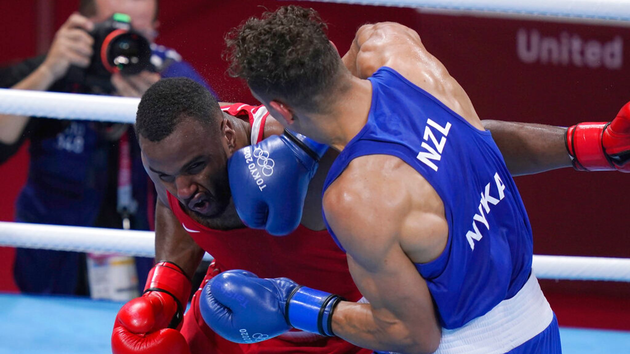 Olympic Boxer Youness Baalla Bites Opponent David Nyika In A Moment ...