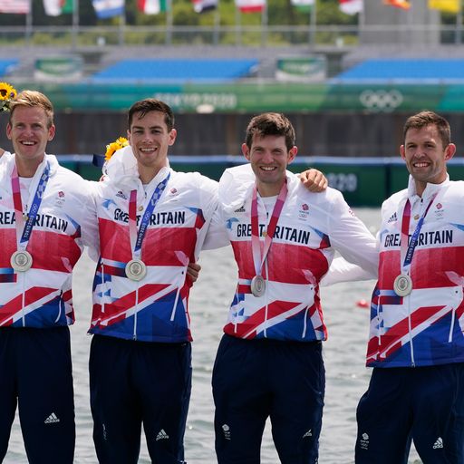 Britain claim silver in men's quadruple sculls